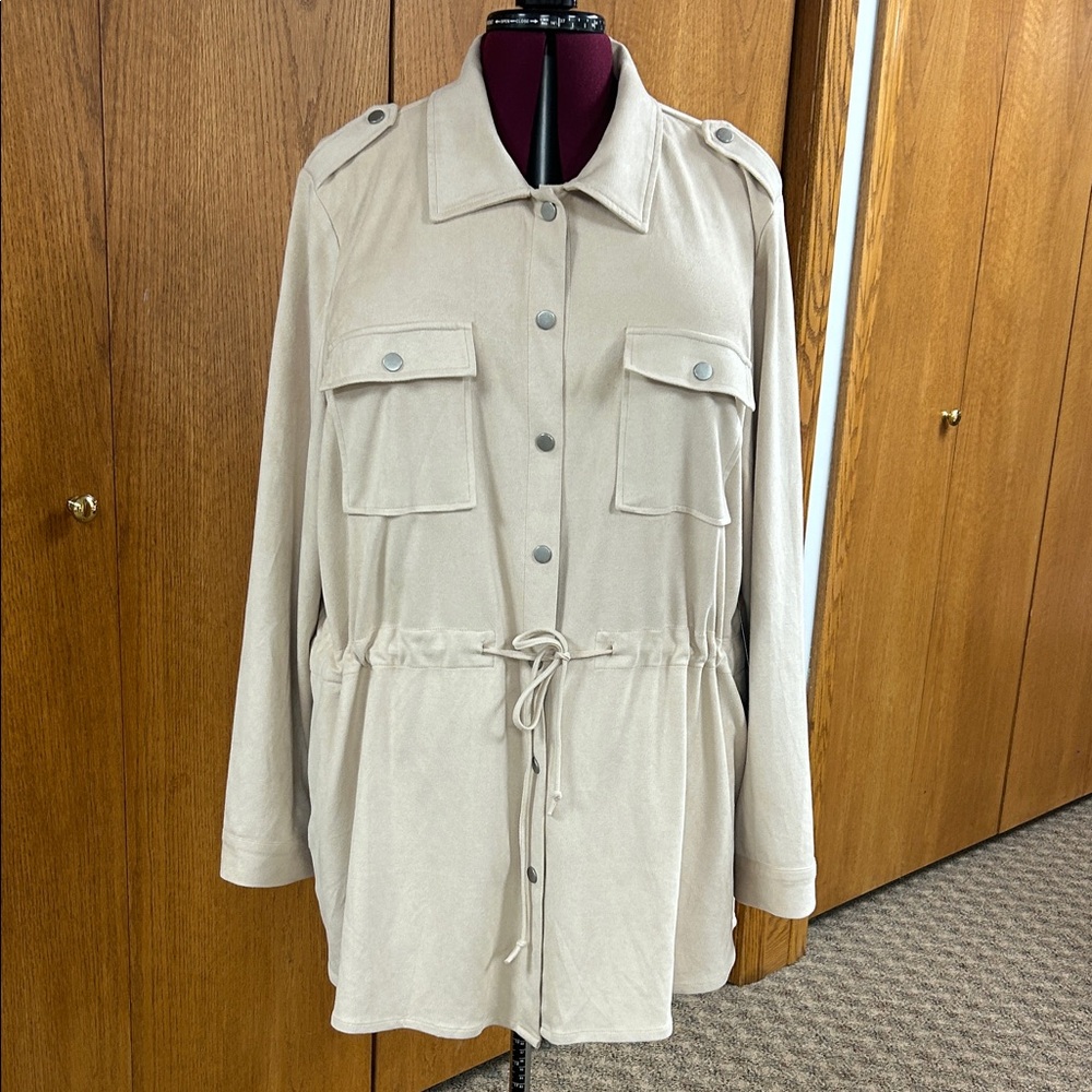 Women's Beige Utility Jacket